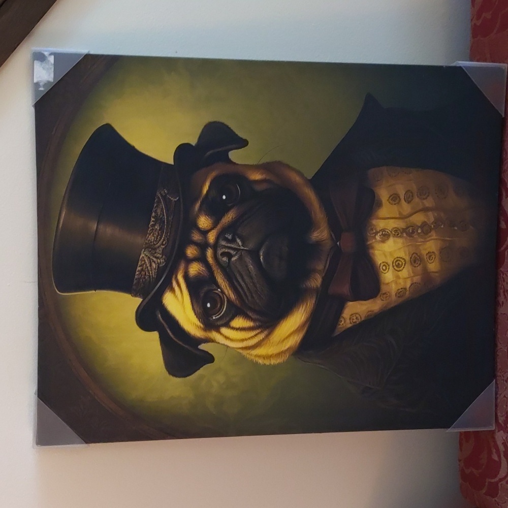 Regal Pug Portrait Canvas Art - Picture 5 of 5